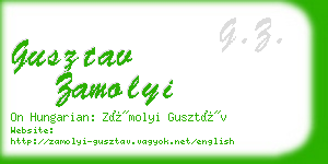 gusztav zamolyi business card